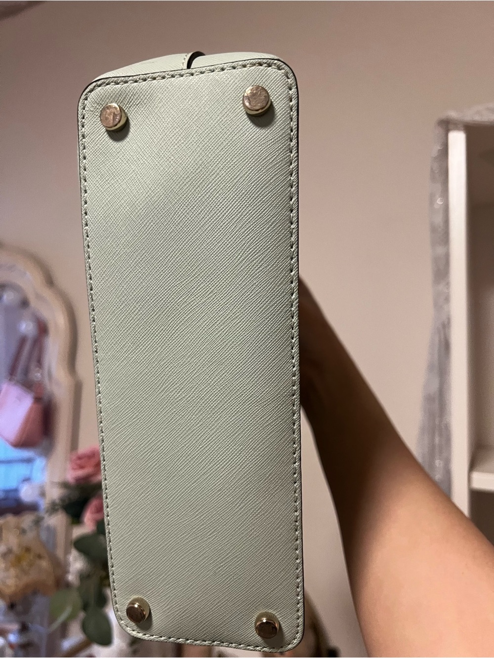 Kate Spade Mint Leather Top-Handle Mini Satchel - Picture 2 of 4